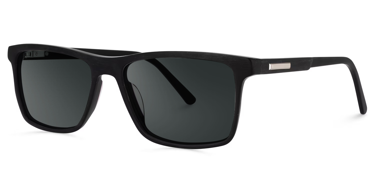ZEELOOL Daniel Rectangle Black Glasses