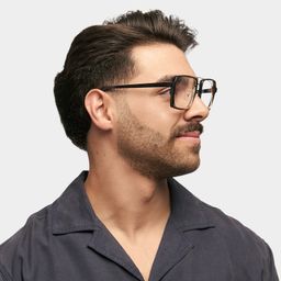 Nellie Black-Gold Aviator Glasses1