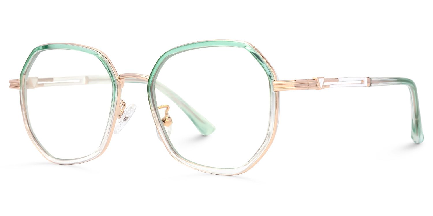Frazier Green Geometric Glasses | ZEELOOL Canada1