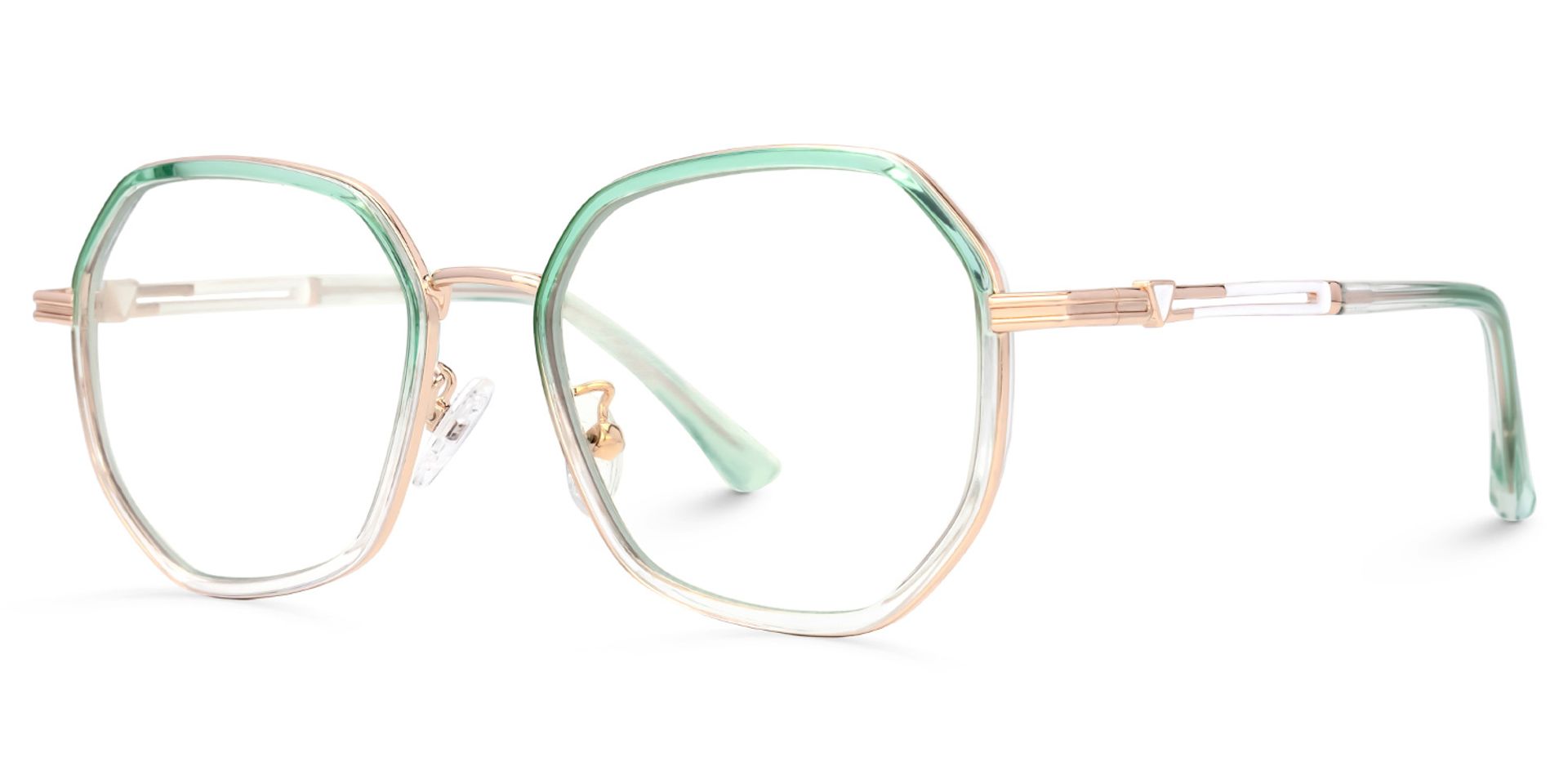 Frazier Green Geometric Glasses | ZEELOOL Canada1