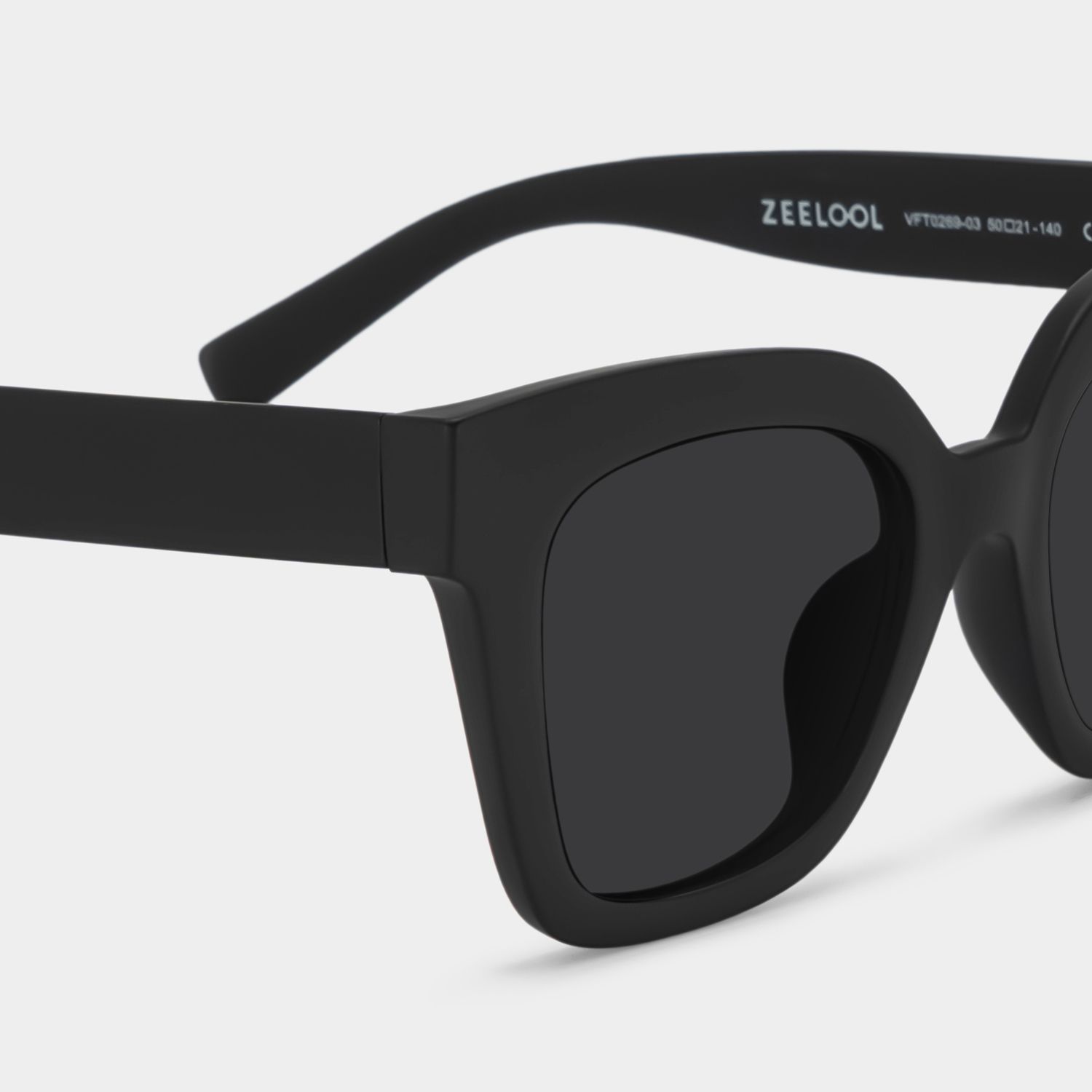 Malcolm Black Sunglasses with Square Frames | ZEELOOL Canada4