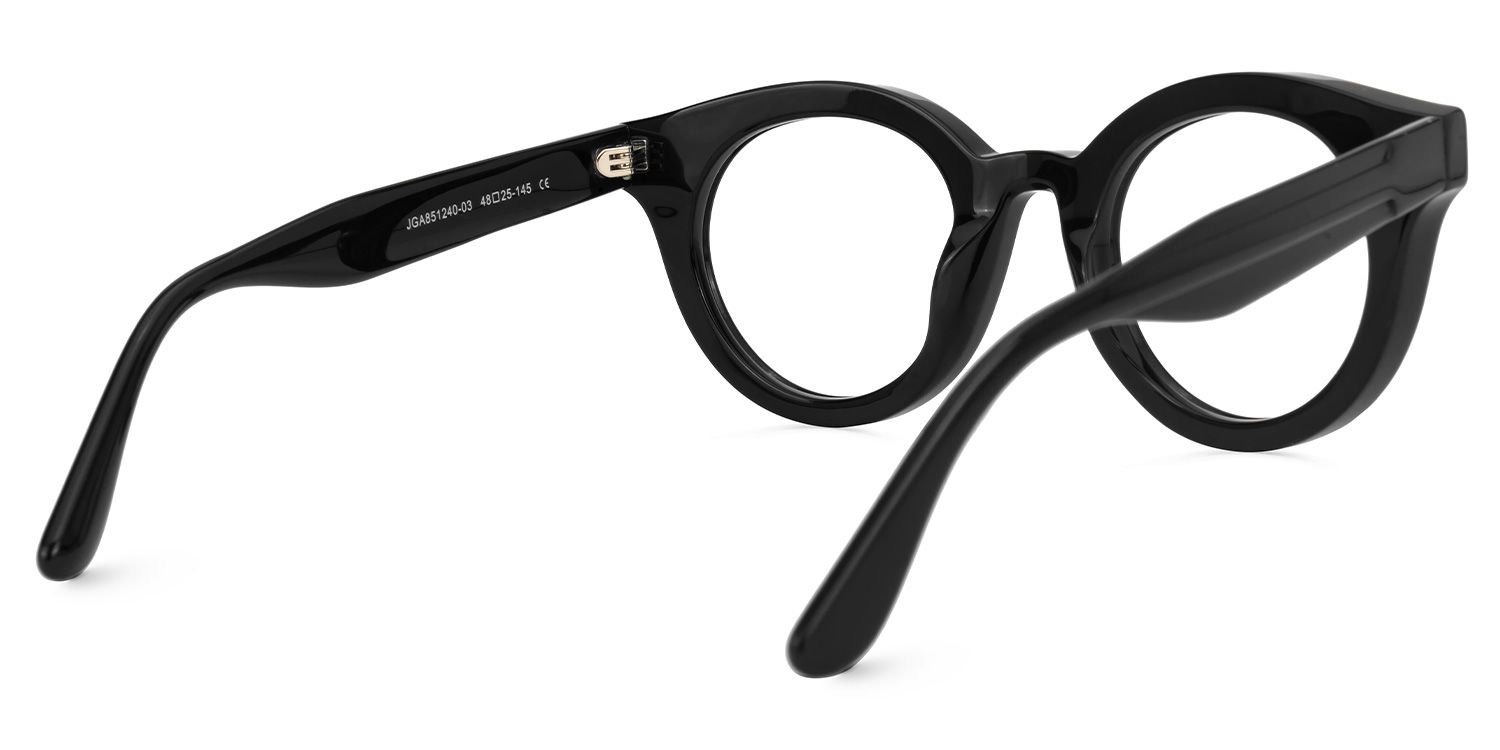 Round Belloso Black Glasses deals -Zeelool Glasses3