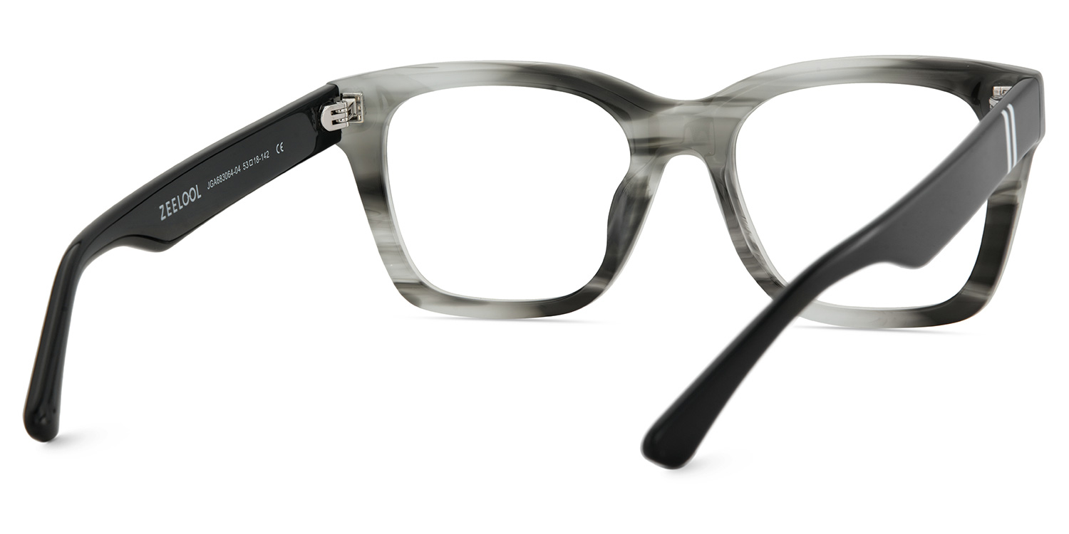Gaydeh Grey Frame Glasses With Rectangle Shape | ZEELOOL Canada3
