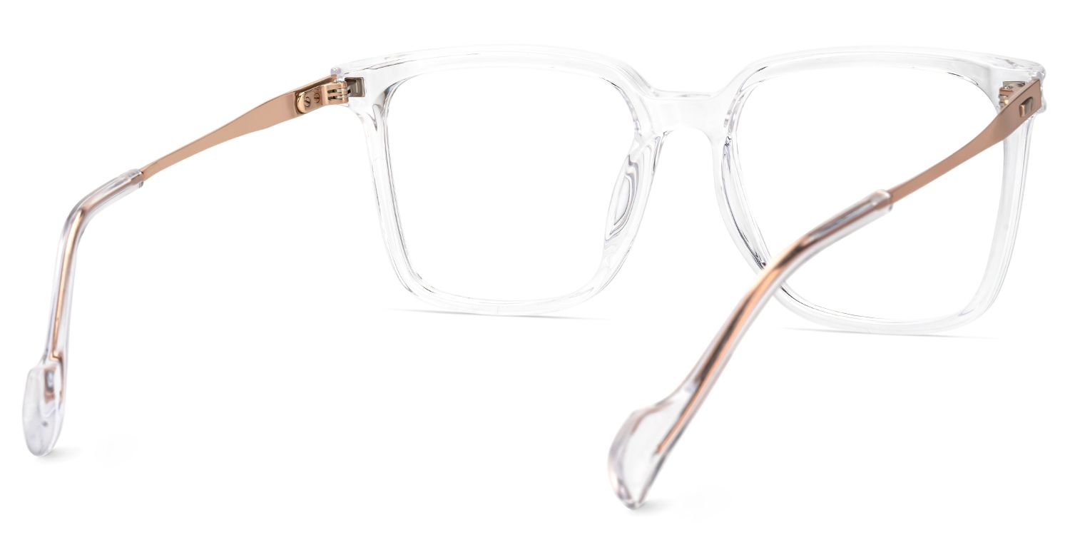 Thin Clear Frame Glasses With Square Shape4