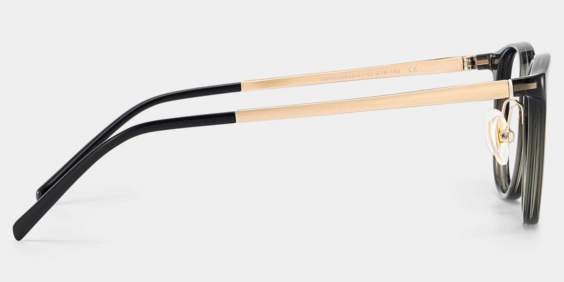 Amanda Rectangle Black Frame Glasses with Gold Trim | ZEELOOL CANADA5