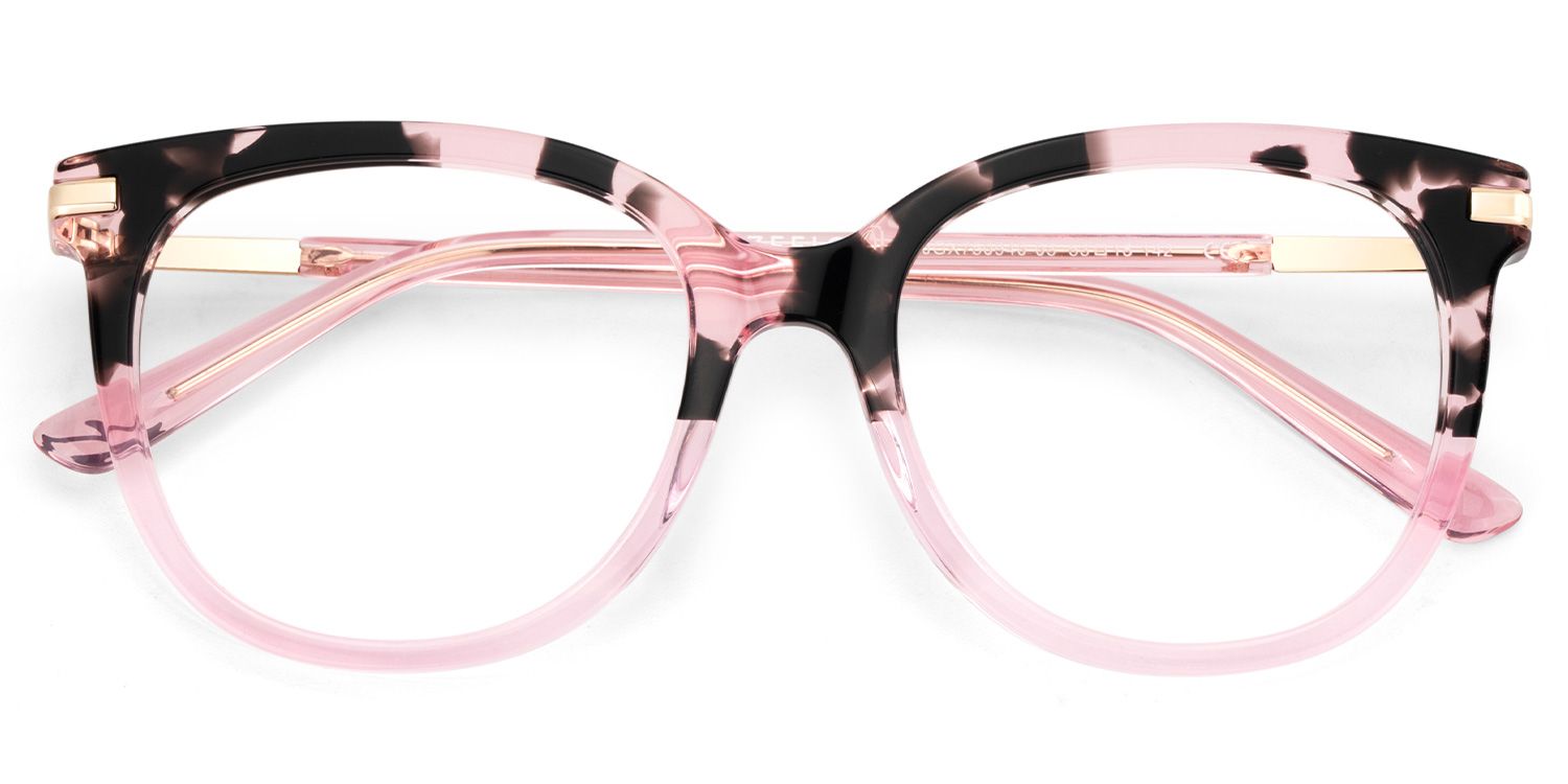 Round Pink Tortoise Glasses2