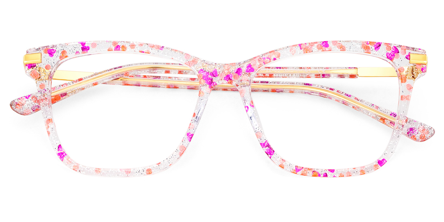 Eliot Rectangle Pink Glasses2