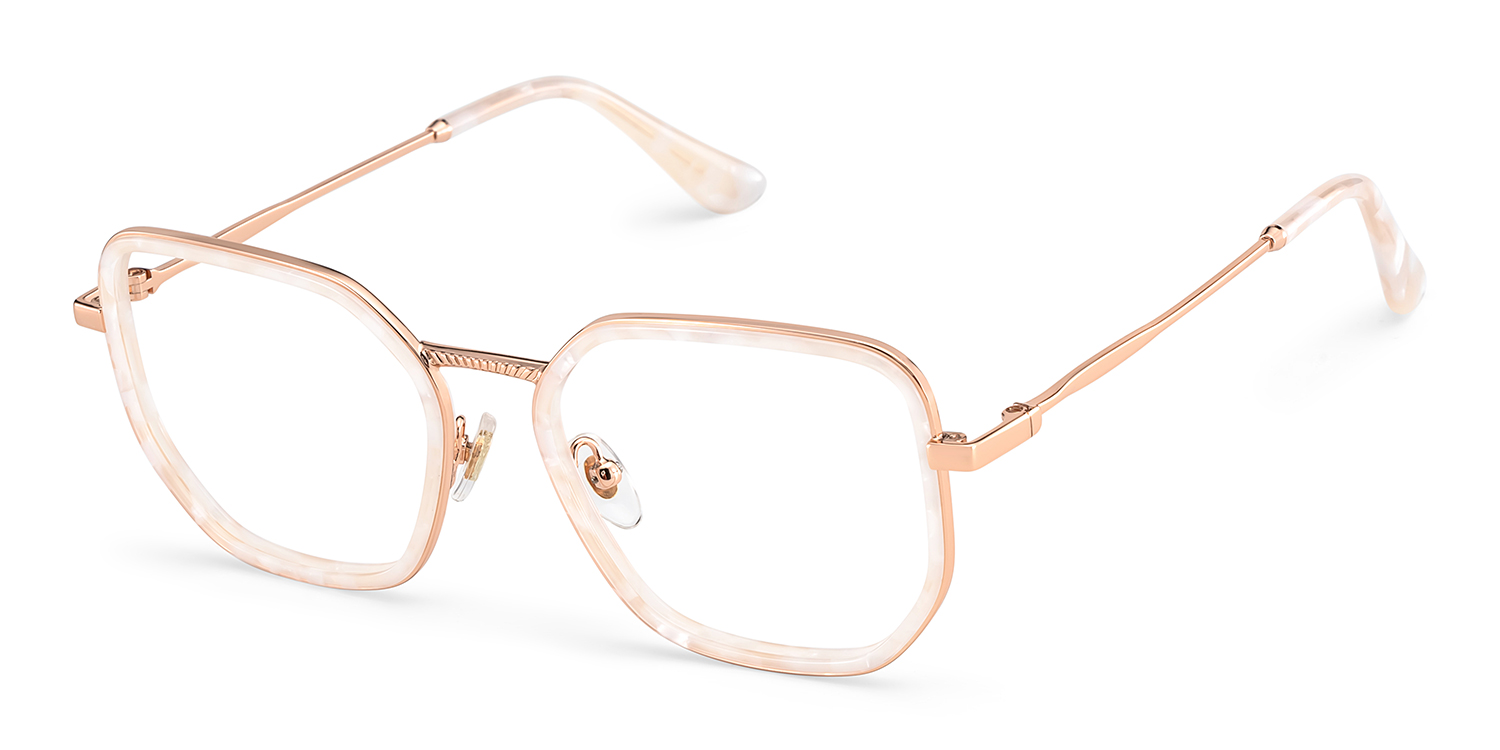 Levi Geometric Pearl White Glasses3
