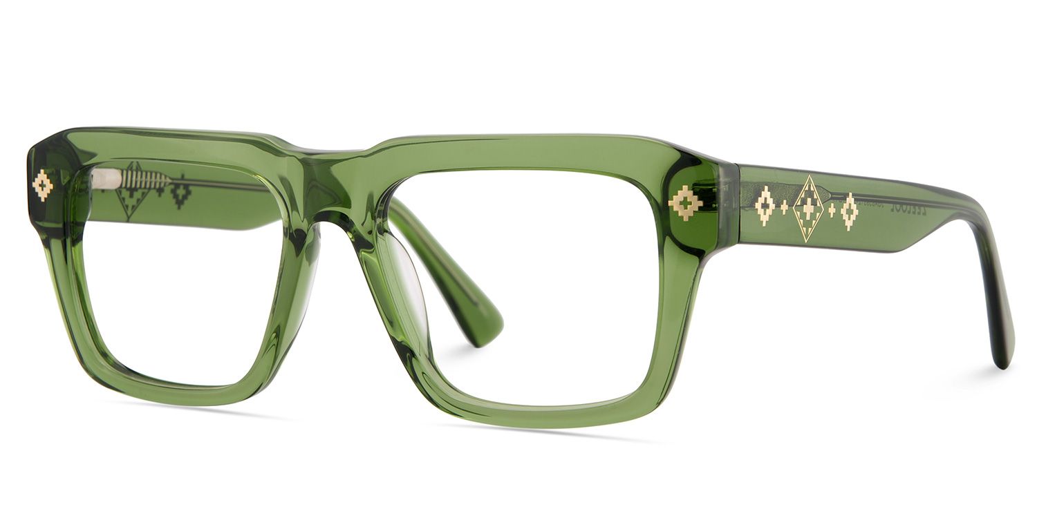Ramdass Green Rectangle Prescription Glasses | ZEELOOL Canada3