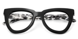 Yaser Cateye Black Glasses2