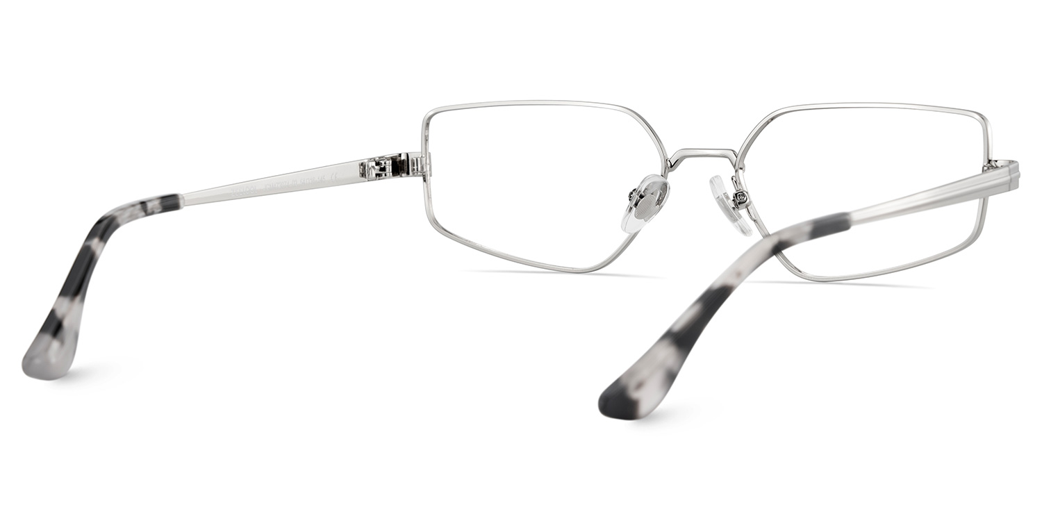 Lyle Rectangle Silver Glasses5