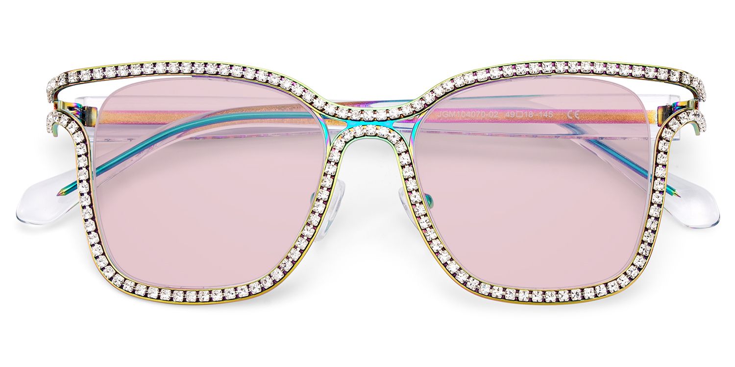 Shine Iridescent Square Polarized Sunglasses for Driving | ZEELOOL CA1