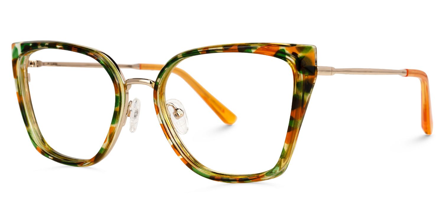 Square Martine Green-Tortoise Glasses on sale -Zeelool Glasses1