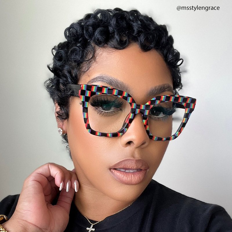 Malcolm Square Checkered Glasses6