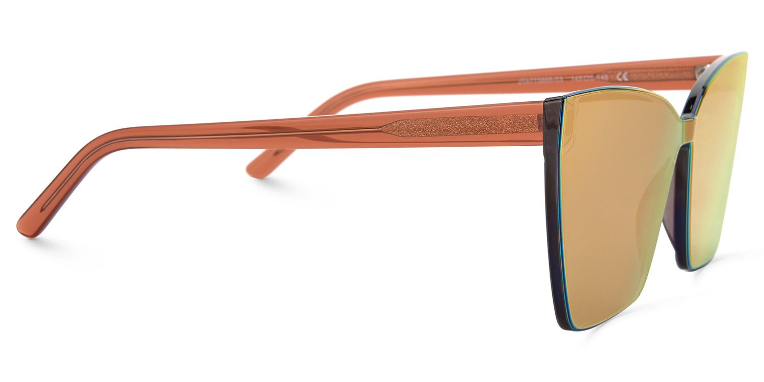 Liliane Orange Frame Sunglasses with Square Style | ZEELOOL CA2