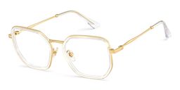 Levi Gold Geometric Glasses3