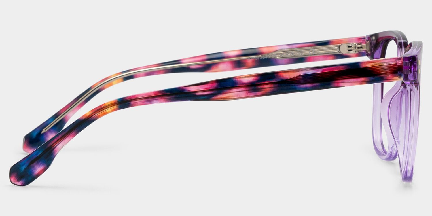 Donnalyn Purple Square Floral Eye Glasses | ZEELOOL4