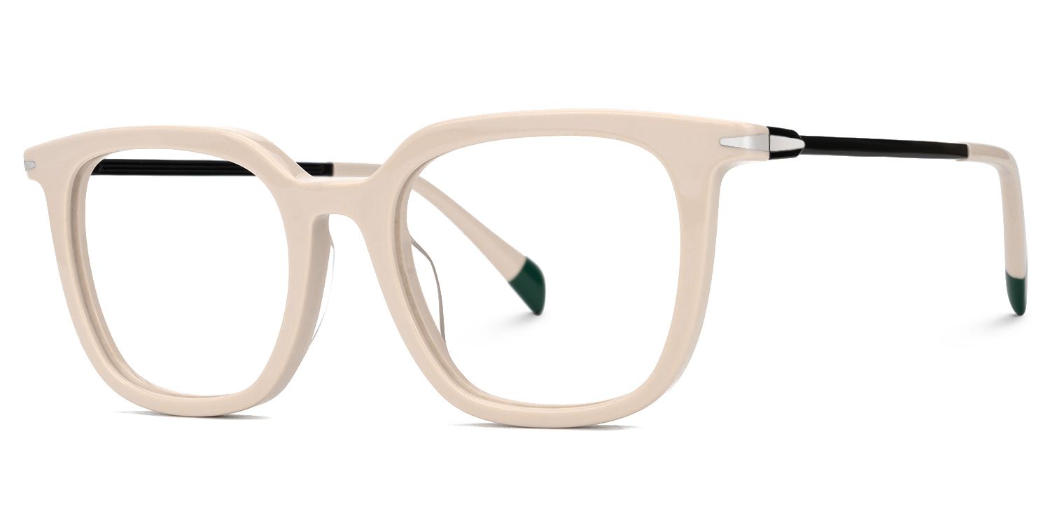Bodali Mixed-Materials Square Dusty-Pink Frame Glasses | ZEELOOL Canada1