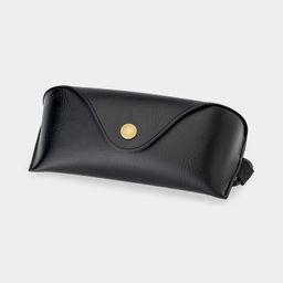 High-Quality Black Leather Eyeglass Case0
