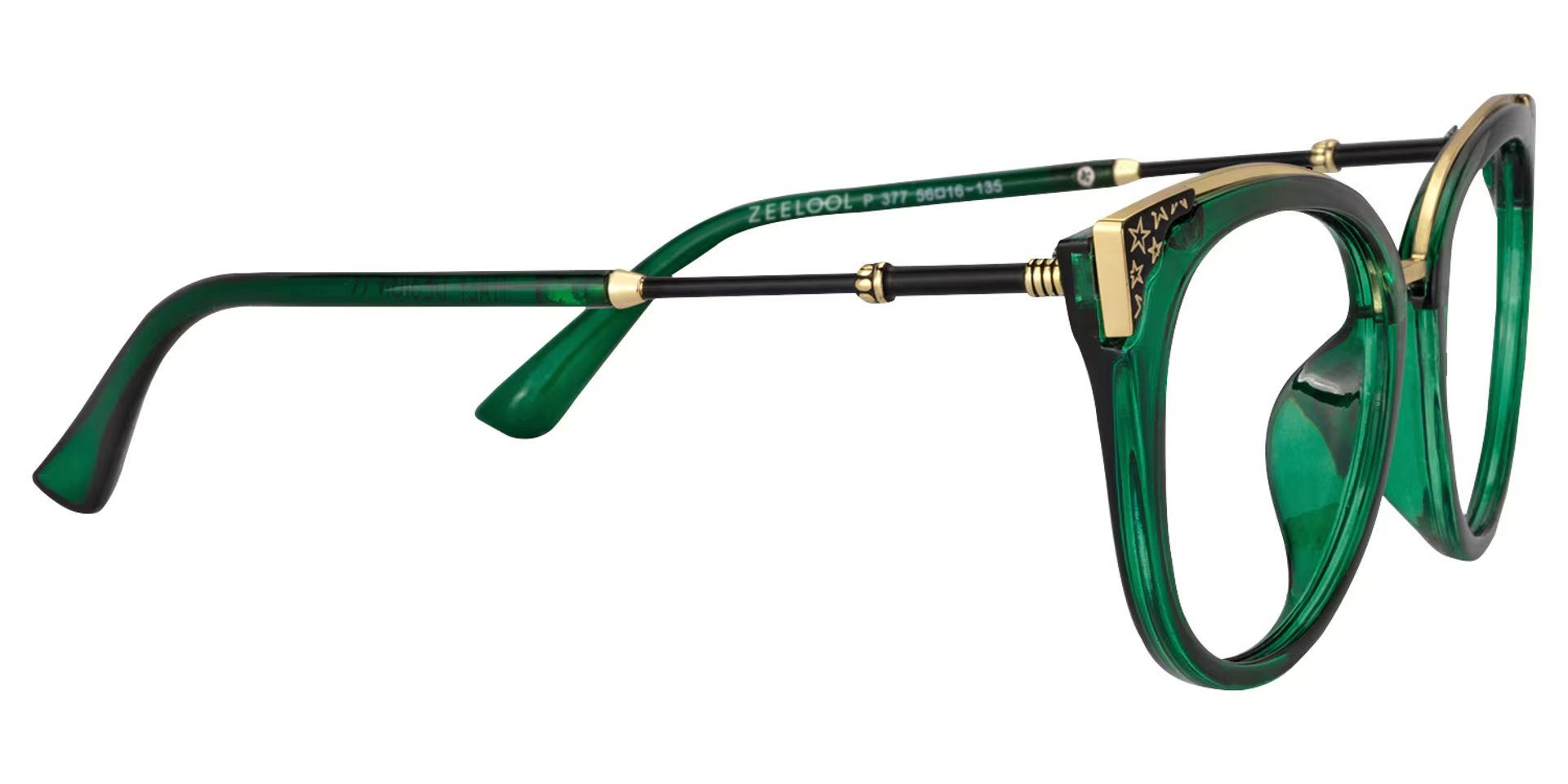 Dalton Cat Eye Dark Green Frame Glasses | ZEELOOL Canada3
