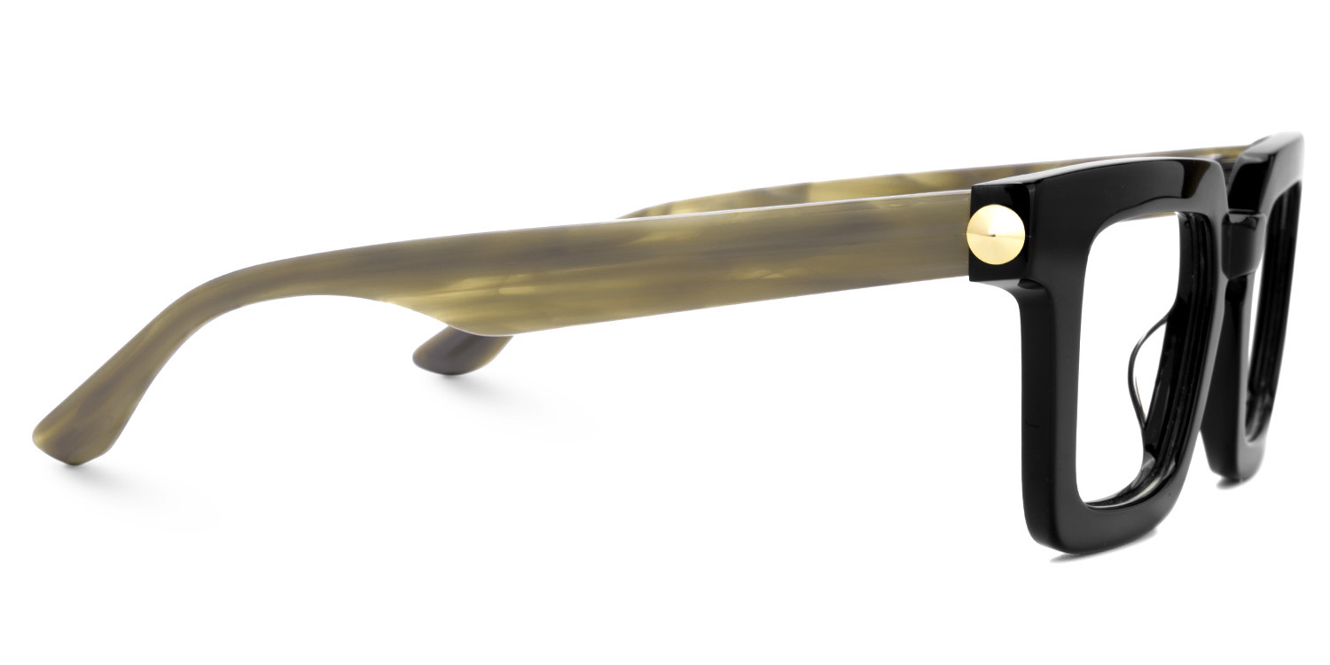 Ruthann Eco Acetate Black Square Frame Glasses Men's | ZEELOOL Canada3