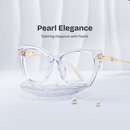 Victor Clear Cat eye Glasses0