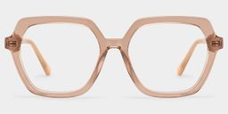 Devon Geometric Beige Glasses0