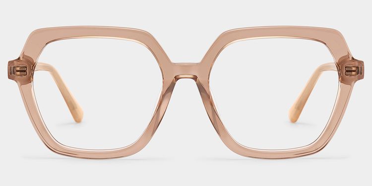 Devon Geometric Beige Glasses