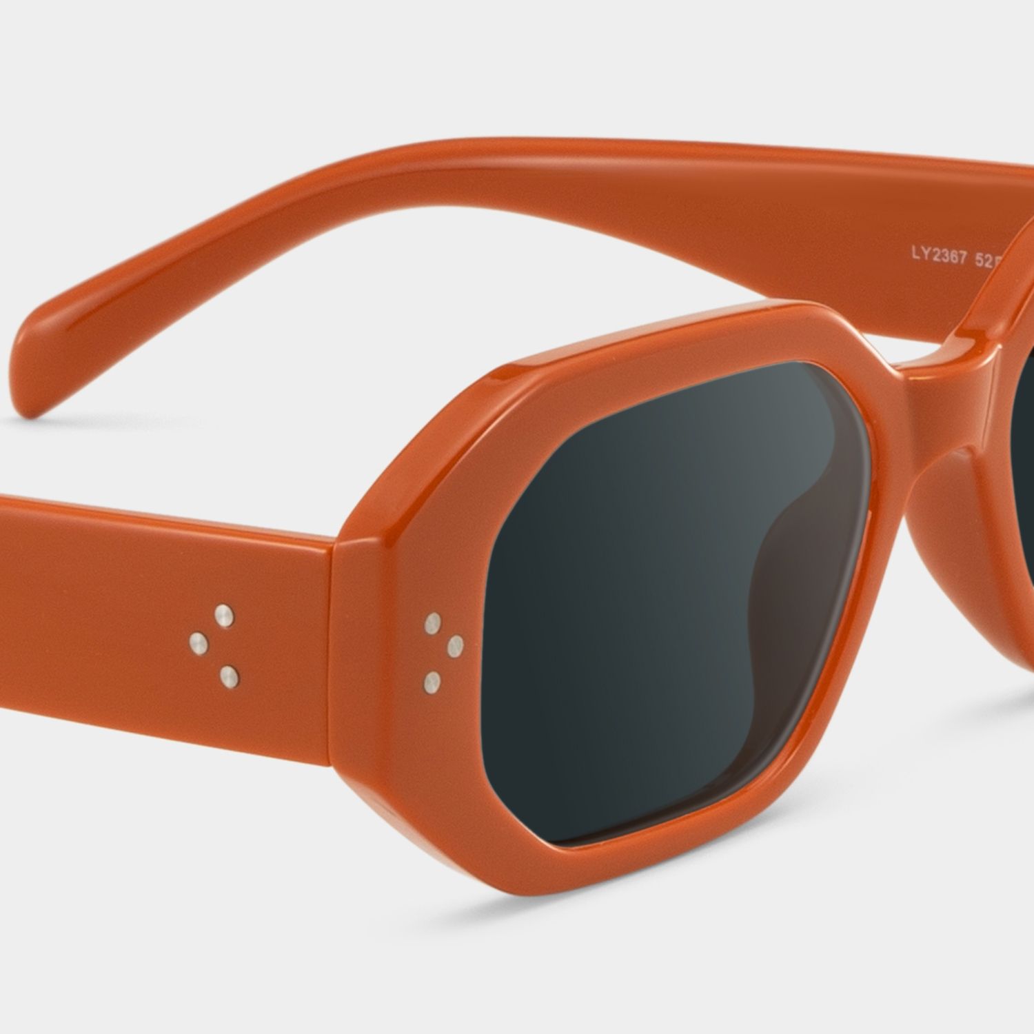 Soleil orange Frame Polarized Sunglasses with rectangle Style Online | ZEELOOL Canada4