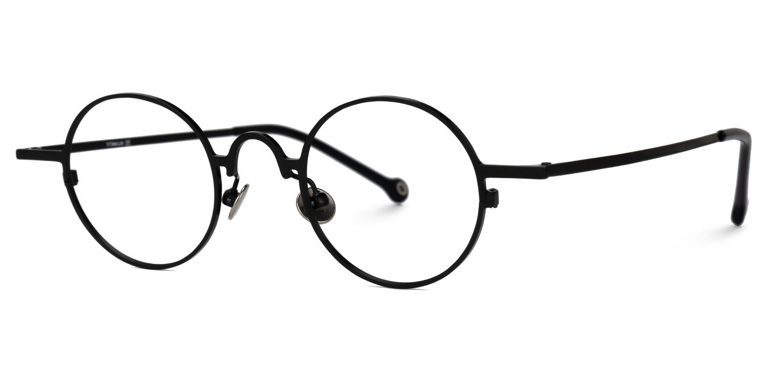 Yeimi Round Black Glasses1