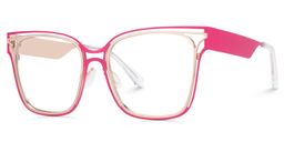 Dacarine Pink Gold Square Glasses3