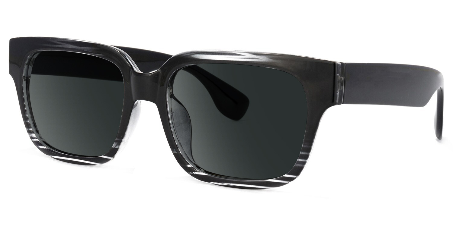 ZEELOOL Colin Rectangle Black Glasses
