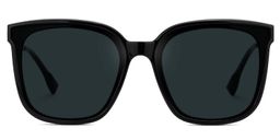 Tammie Square Black Sunglasses0