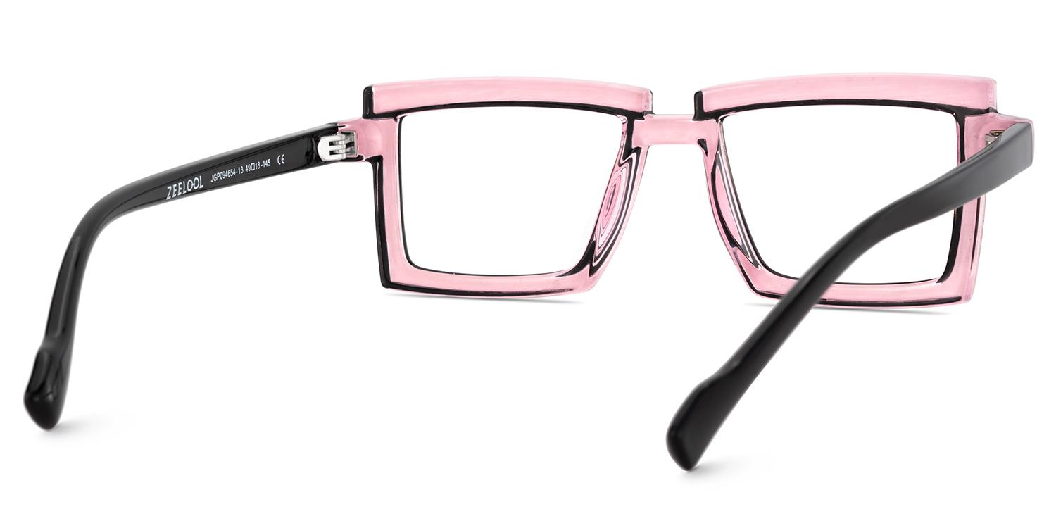Zephyr Rectangle Pink Glasses5