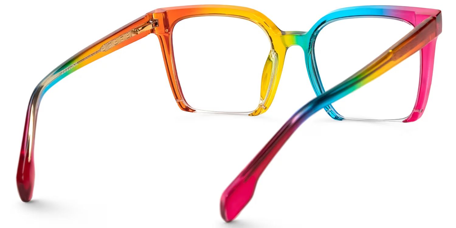 Misty Square Colorful Glasses | ZEELOOL Canada3