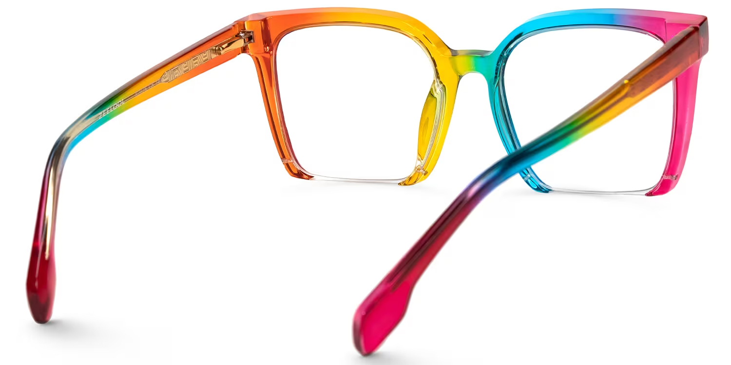 Misty Square Colorful Glasses | ZEELOOL Canada3