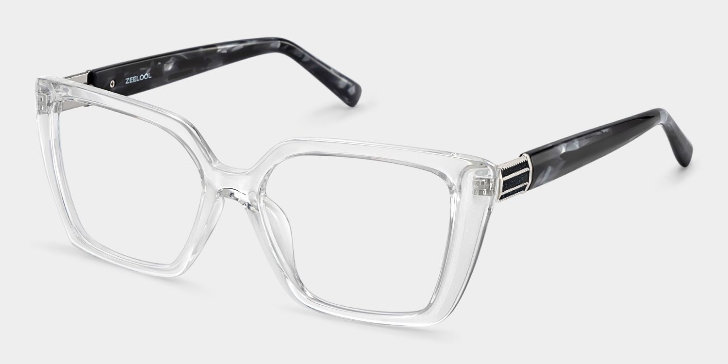 Emery Clear Geometric Artistik Eyewear | ZEELOOL3