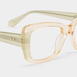 Leona Rectangle Gold Glasses4