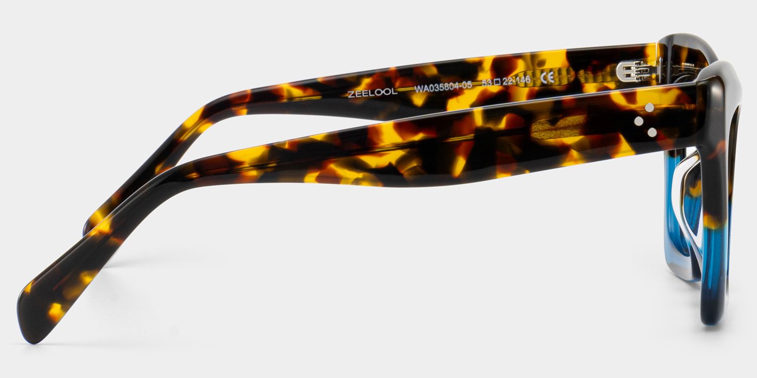 Benitez Square Blue-Tortoise Frame Glasses | Zeelool5