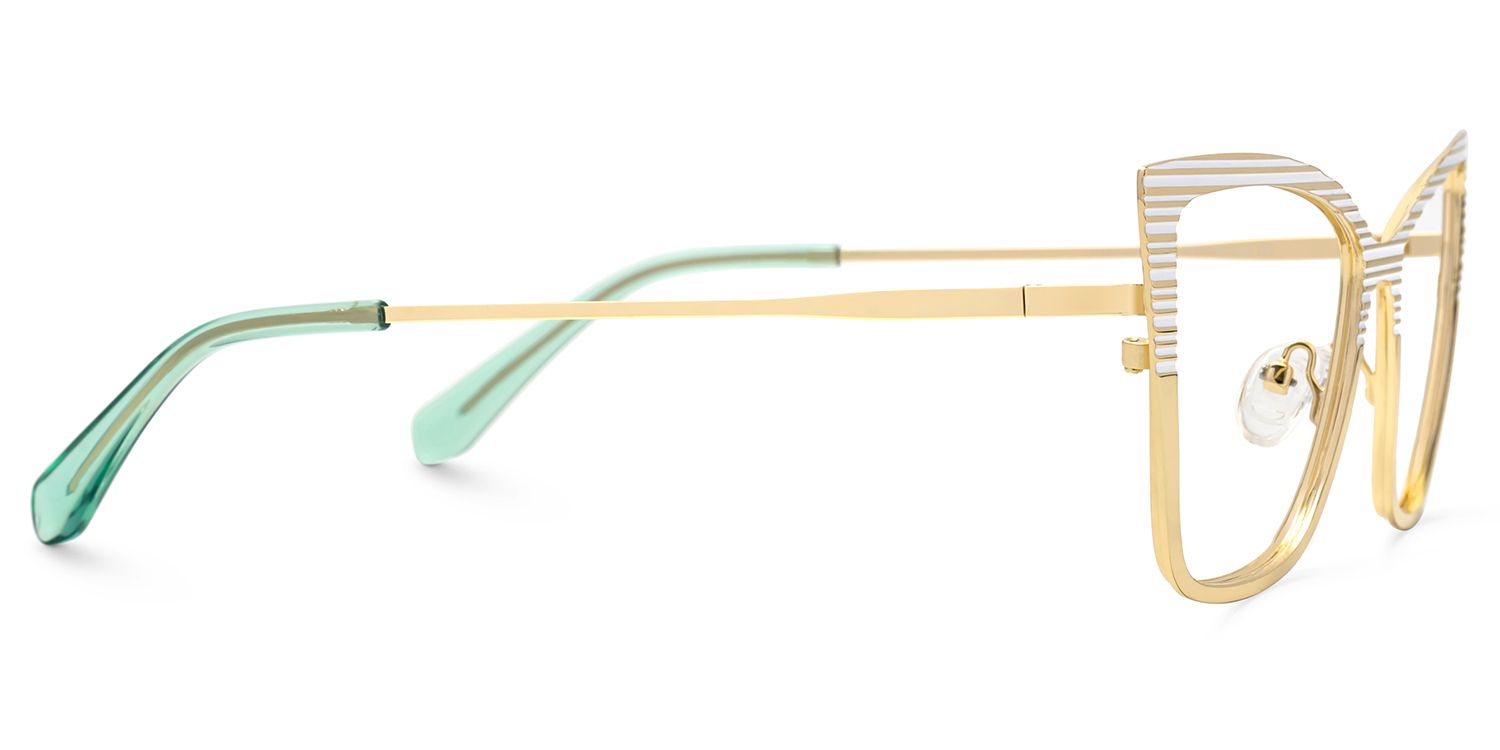 White-Brown Butterfly Frame Glasses - Jisel on Sale | ZEELOOL Canada2