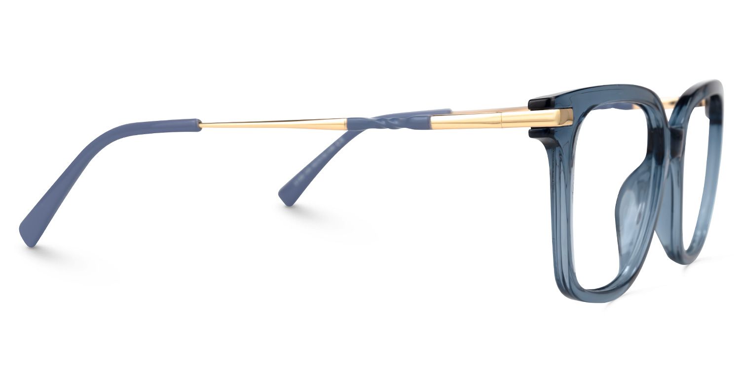 Square Jacqui Blue Glasses deals -Zeelool Glasses2