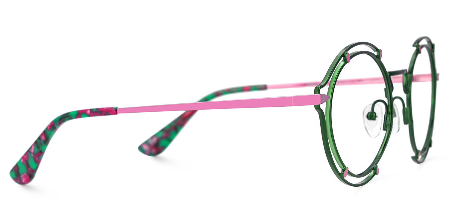 Frazer Round Green Glasses3