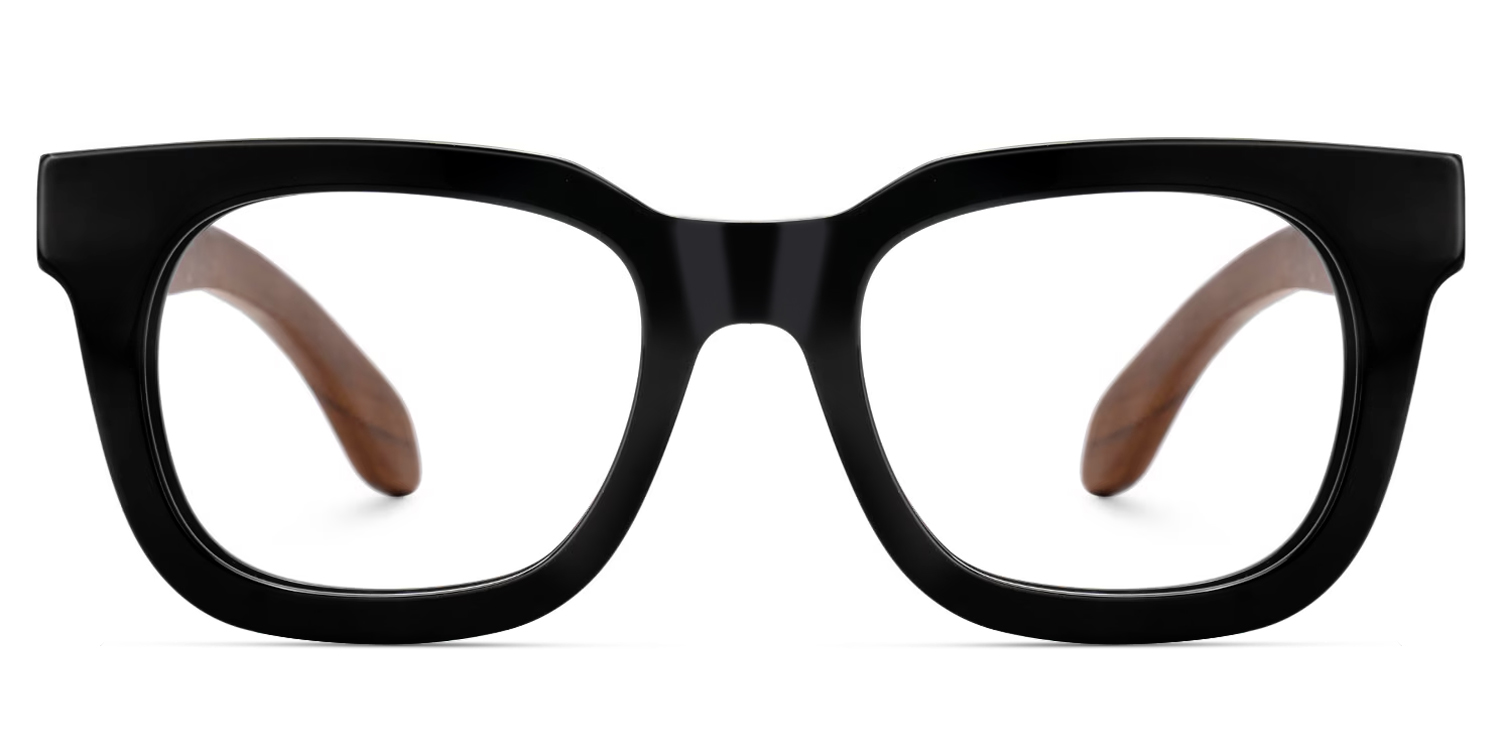 Sam Rectangle Wood Glasses0