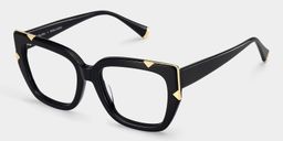 Refined black cat-eyes with a timeless elegance.3