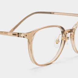 Amanda Rectangle Beige Glasses5