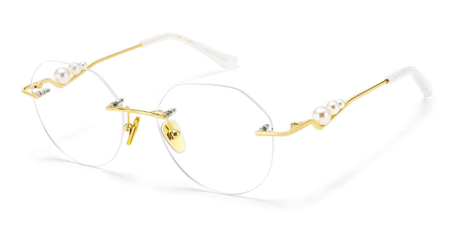 Wyatt Eyeglasses in GeometricGold Frame | ZEELOOL Canada4