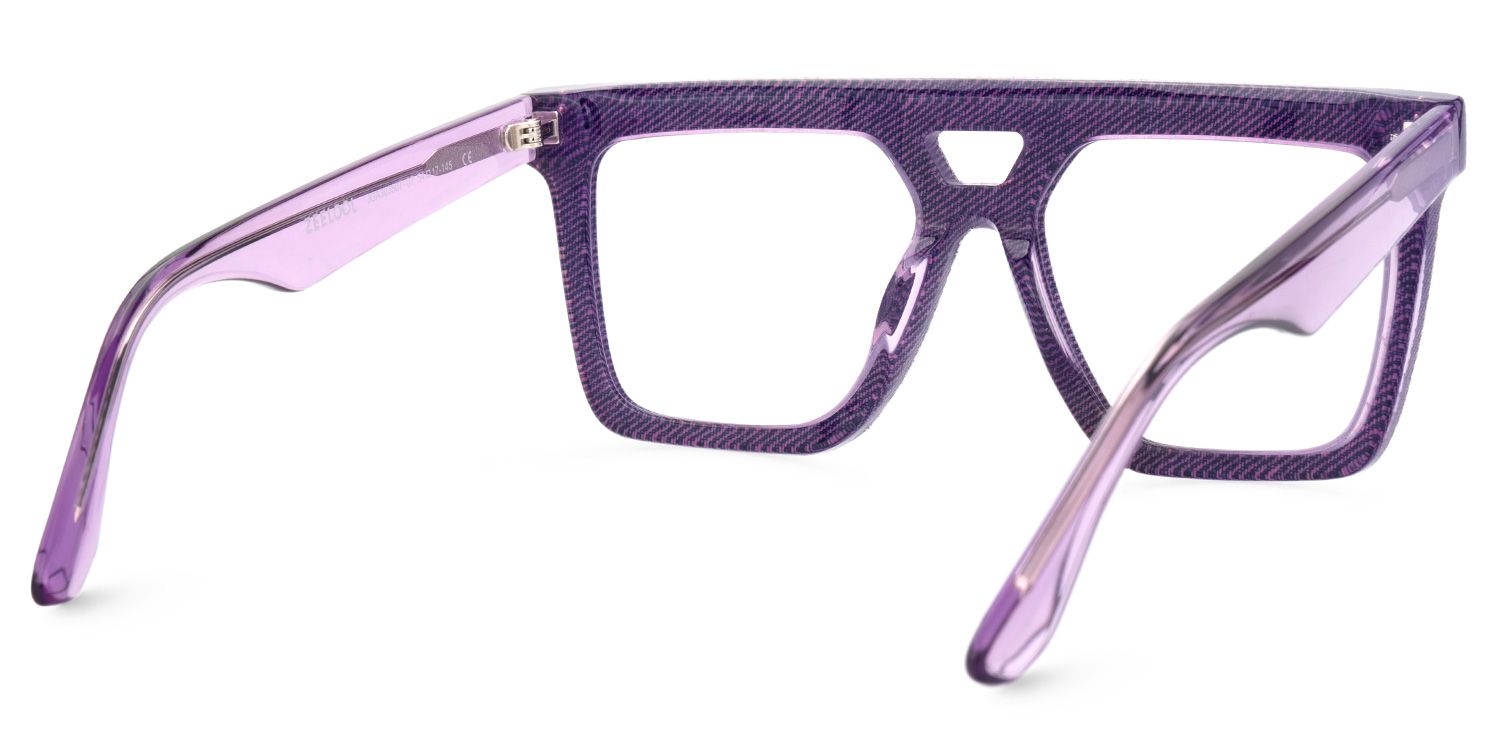 Rubin Purple Denim Eyeglasses | ZEELOOL Canada3