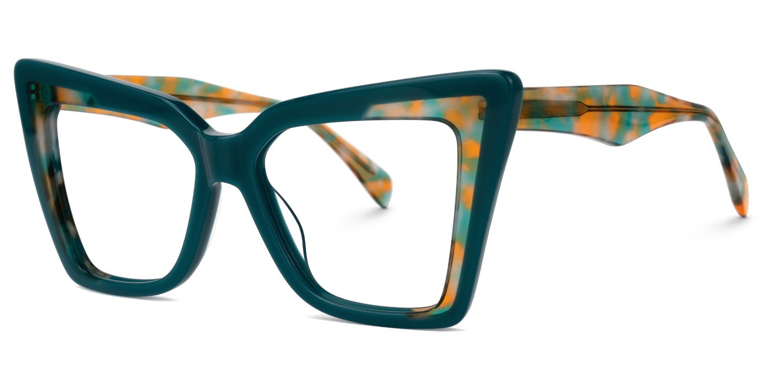 Brooklyn Cateye Green Glasses1