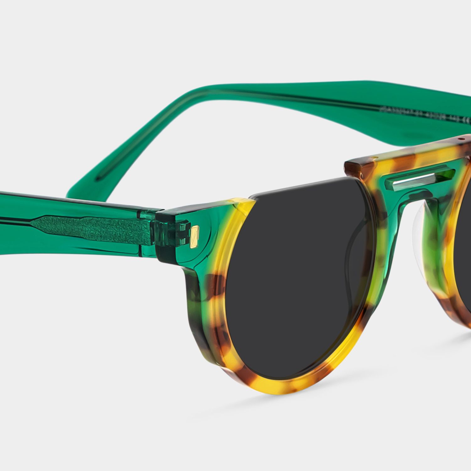 Mastin Round Sunglasses with Acetate Tortoise Frames | ZEELOOL CA4
