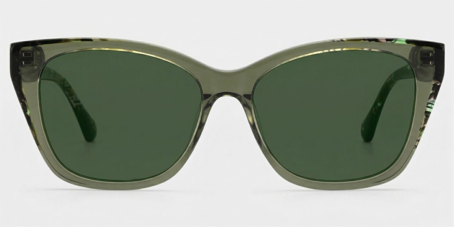 Maple Butterfly Sunglasses with Acetate Green Frames | ZEELOOL CA0
